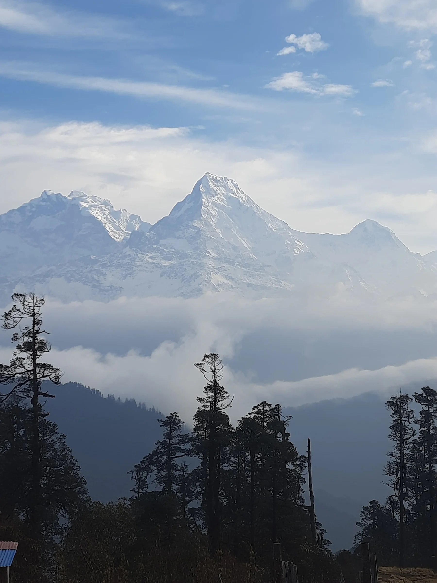 The Annapurna range from the high route above Upper Pisang on the Annapurna Circuit